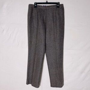 Pendleton Brown Wool Lambswool and Silk Blend Trousers Pants 14